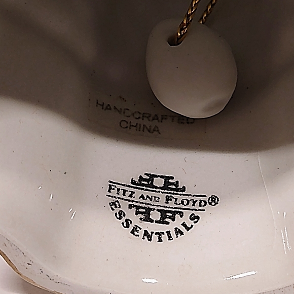 FITZ AND FLOYD Essentials Holly Berry Christmas Holiday bell no box perfect cond - Picture 6 of 6